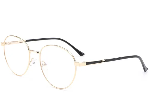 Lunettes rondes en métal doré #BS0420-0275