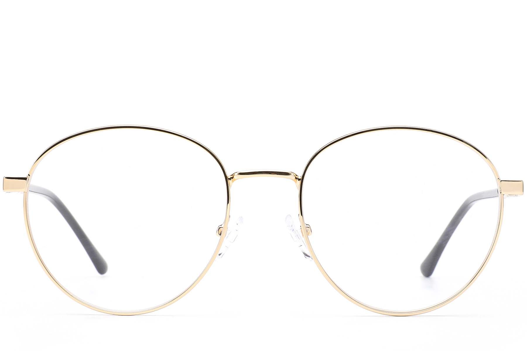 Round Golden Metal Glasses #BS0420-0275