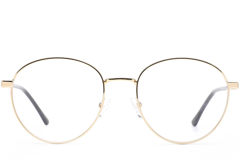 Round Golden Metal Glasses #BS0420-0275