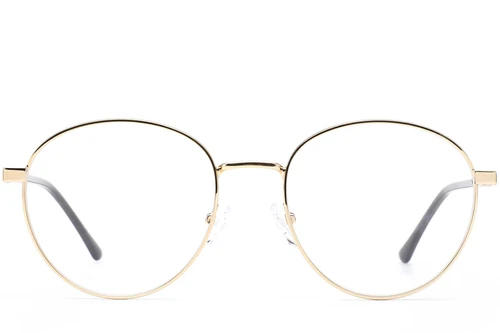 Round Golden Metal Glasses #BS0420-0275