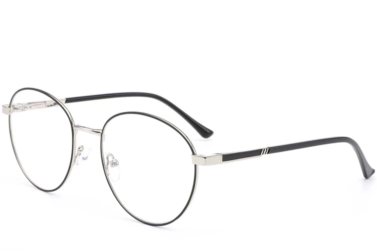 Ronde zilveren metalen bril #BS0420-0276