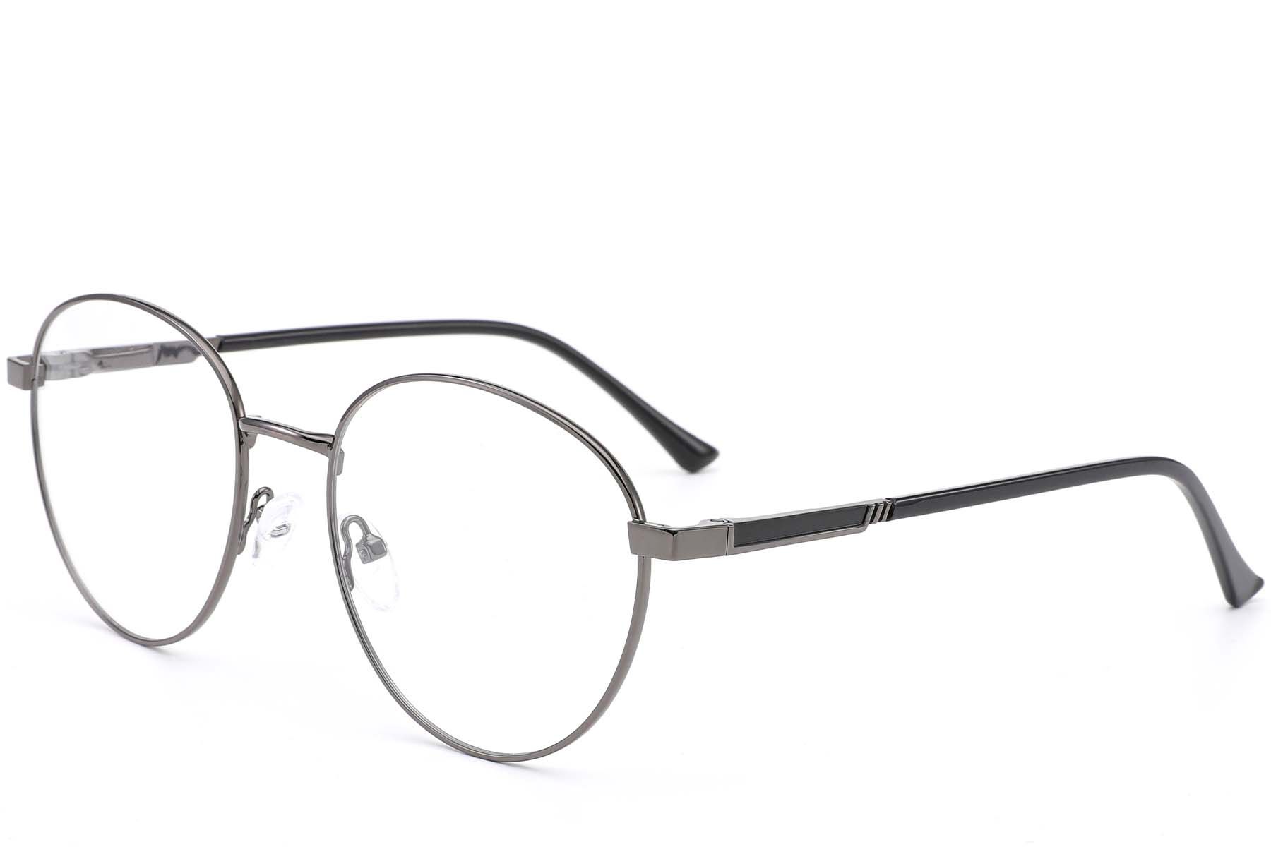 Round Grey Metal Glasses #BS0420-0277