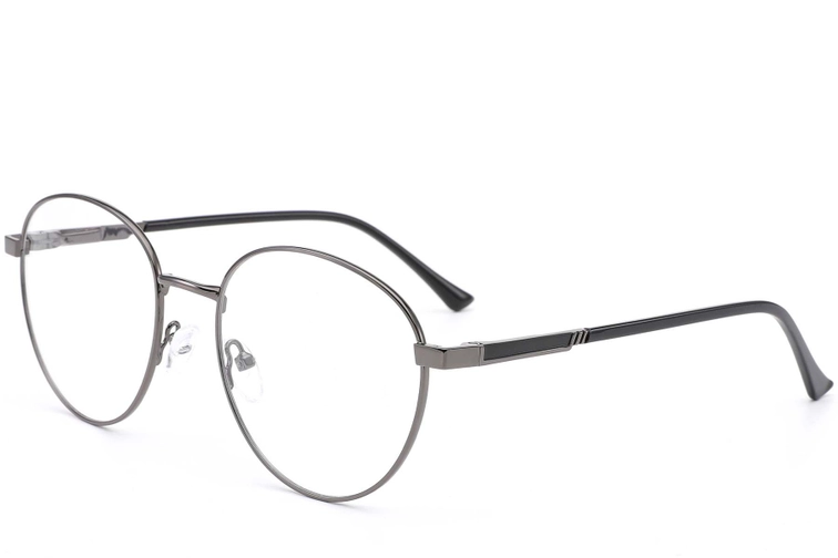 Round Grey Metal Glasses #BS0420-0277