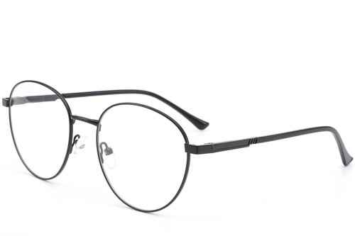 Lunettes rondes en métal noir #BS0420-0278