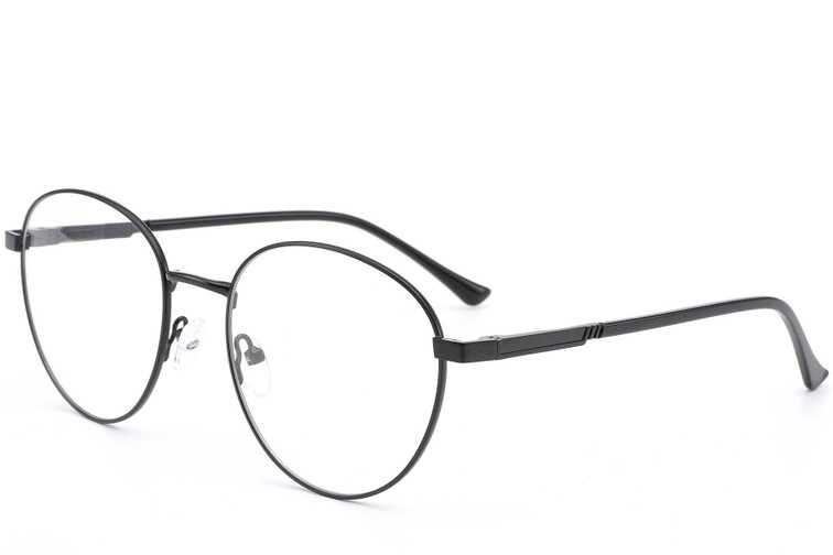 Ronde zwarte metalen bril #BS0420-0278