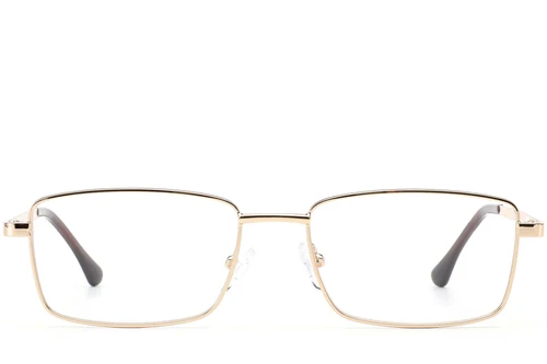 Rectangular Golden Metal Glasses #BS0420-0279