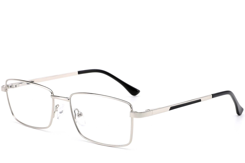 Rectangular Silver Metal Glasses #BS0420-0280