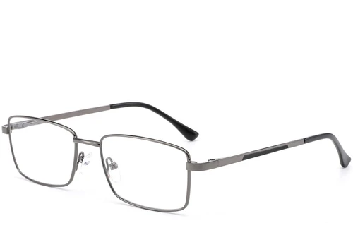 Rectangular Grey Metal Glasses #BS0420-0281