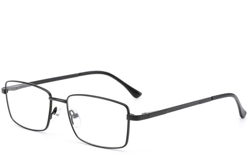 Lunettes rectangulaires en métal noir #BS0420-0282