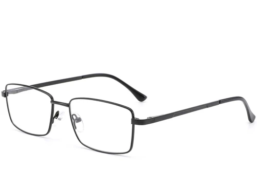 Lunettes rectangulaires en métal noir #BS0420-0282