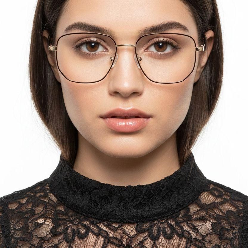 Geometric Golden Metal Glasses #BS0420-0287
