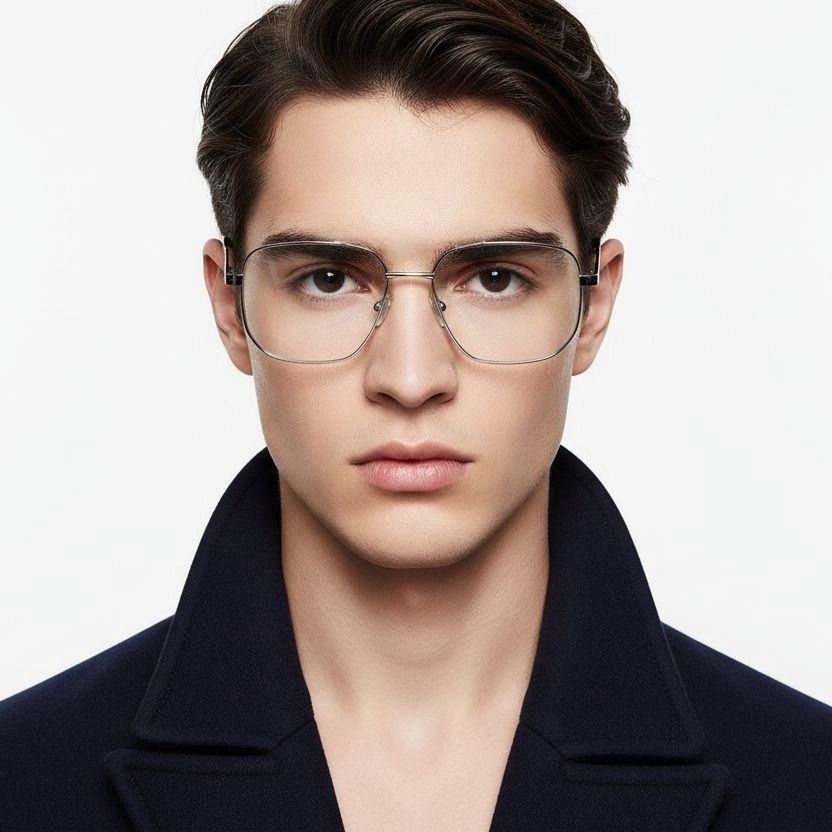 Geometric Silver Metal Glasses #BS0420-0288