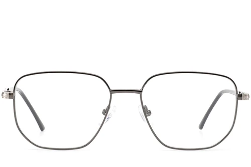 Lunettes géométriques en métal gris #BS0420-0289
