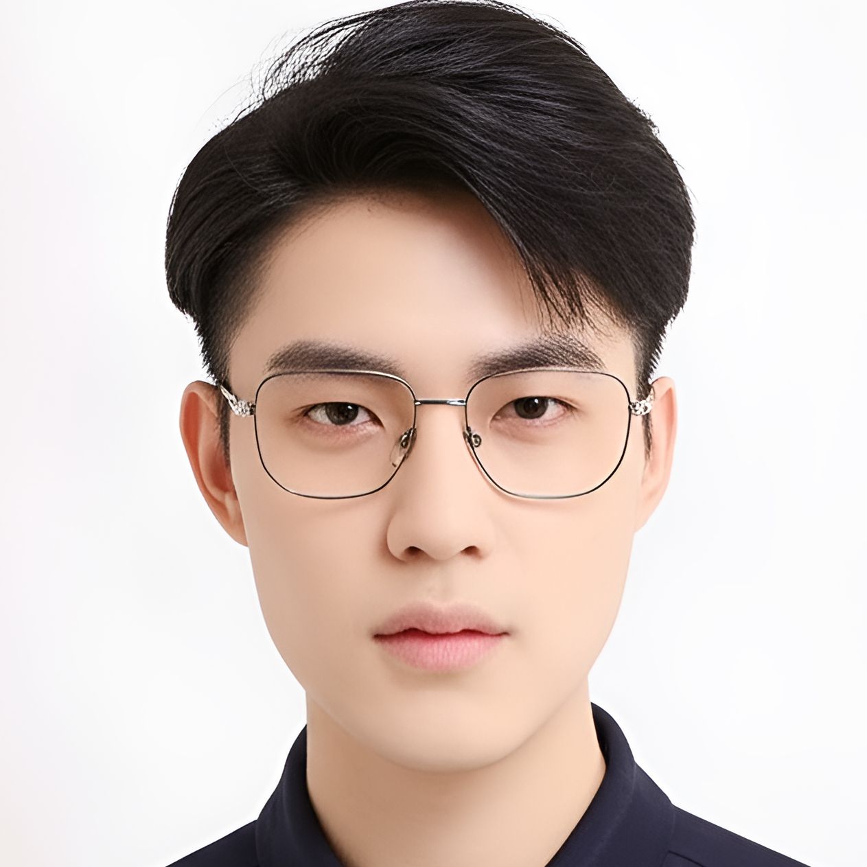 Geometric Grey Metal Glasses #BS0420-0289