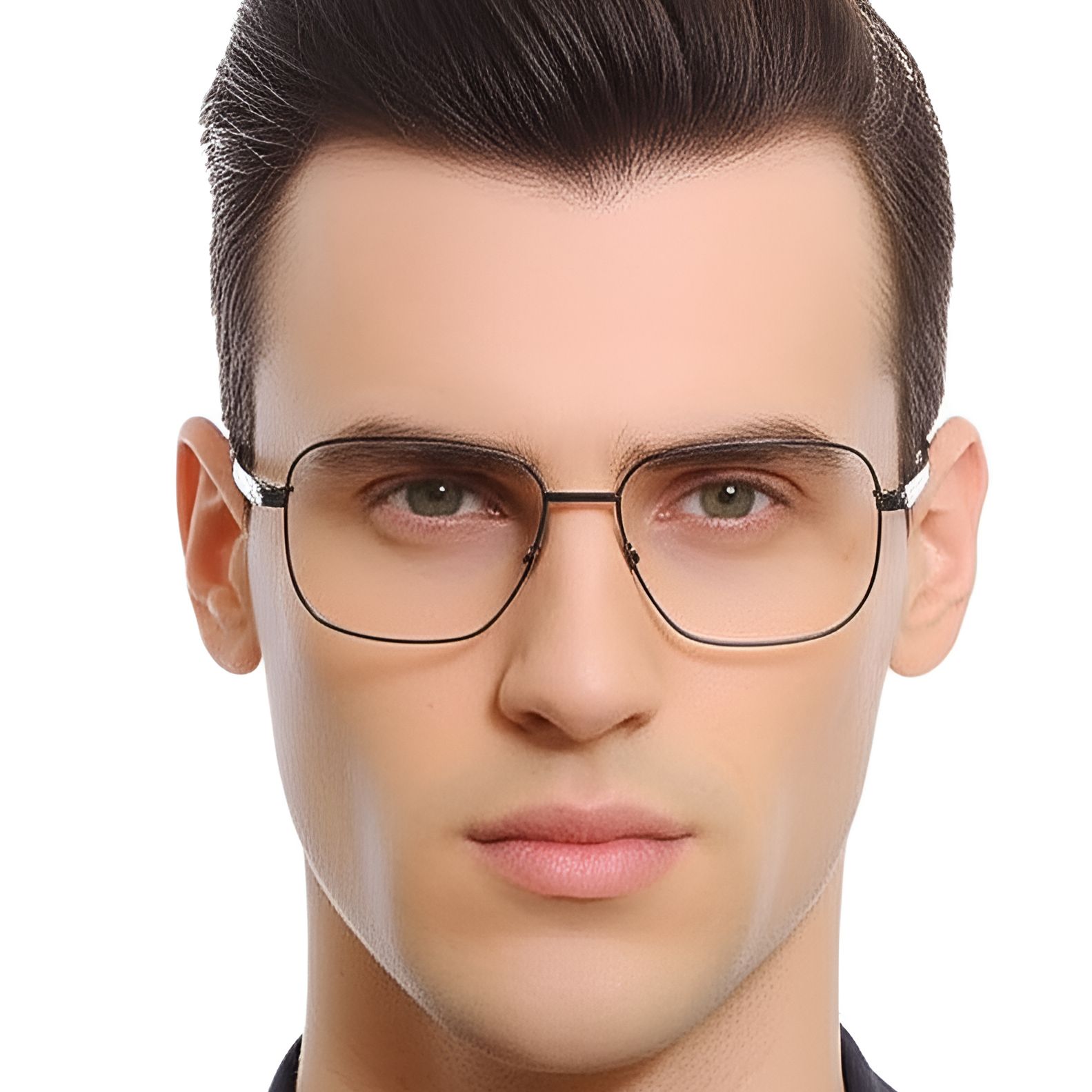 Geometric Black Metal Glasses #BS0420-0290