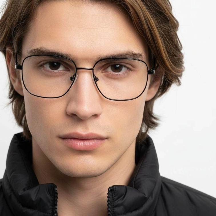 Geometric Black Metal Glasses #BS0420-0290