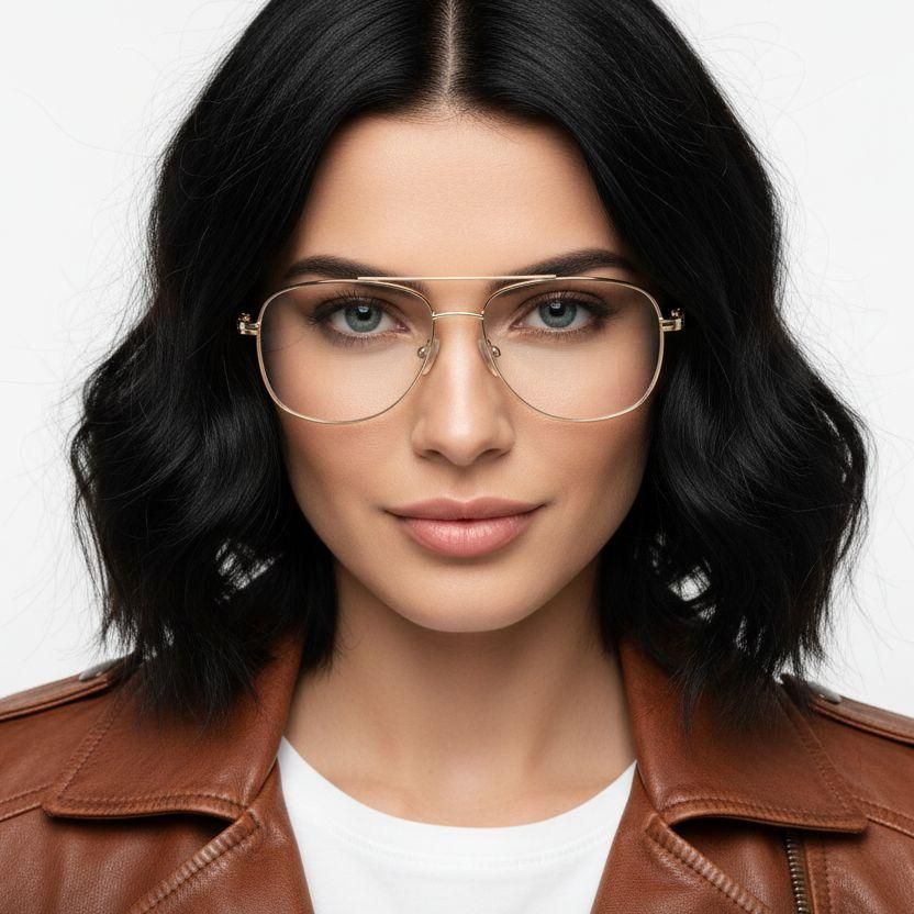 Lunettes aviateur en métal doré #BS0420-0291