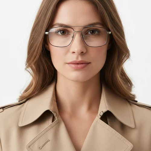 Lunettes aviateur en métal argenté #BS0420-0292