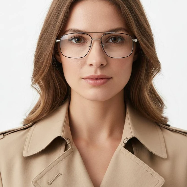 Aviator Zilveren Metalen Bril #BS0420-0292