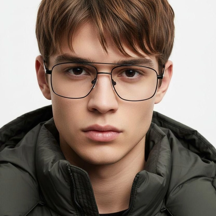 Aviator Black Metal Glasses #BS0420-0294