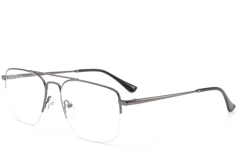 Gafas de metal gris semi al aire #BS0420-0297