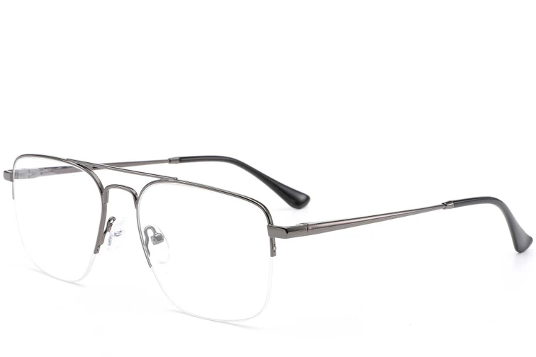 Gafas de metal gris semi al aire #BS0420-0297