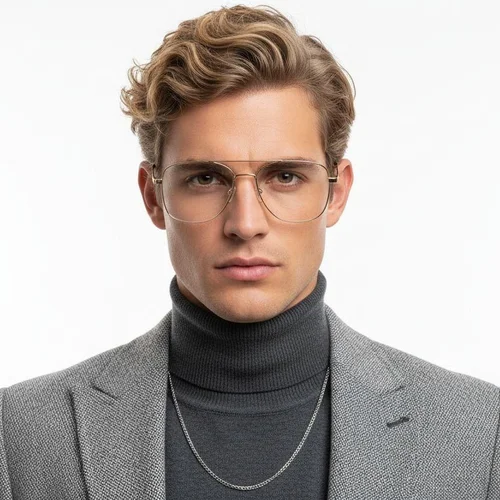 Lunettes aviateur en métal doré #BS0420-0299