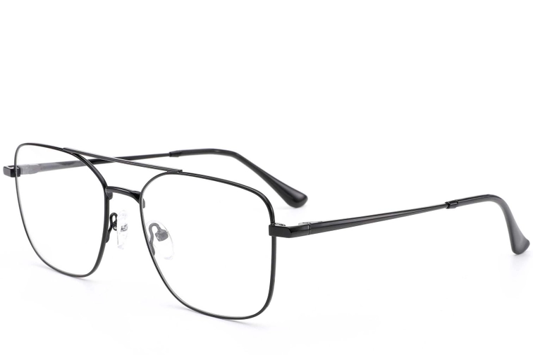 Aviator Black Metal Glasses #BS0420-0302