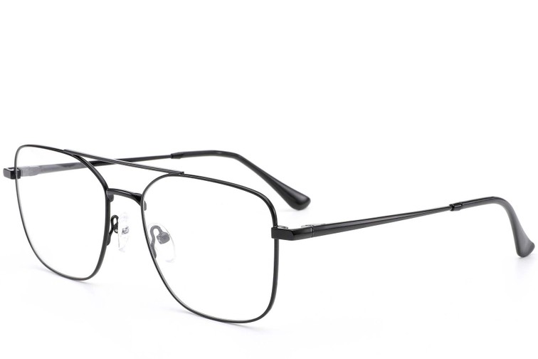 Lunettes aviateur noires en métal #BS0420-0302