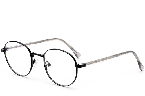 Round Black Metal Glasses #BS0420-0305