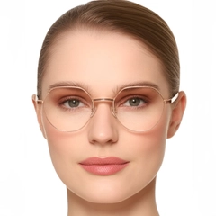 Round Orange Metal Glasses #BS0420-0307