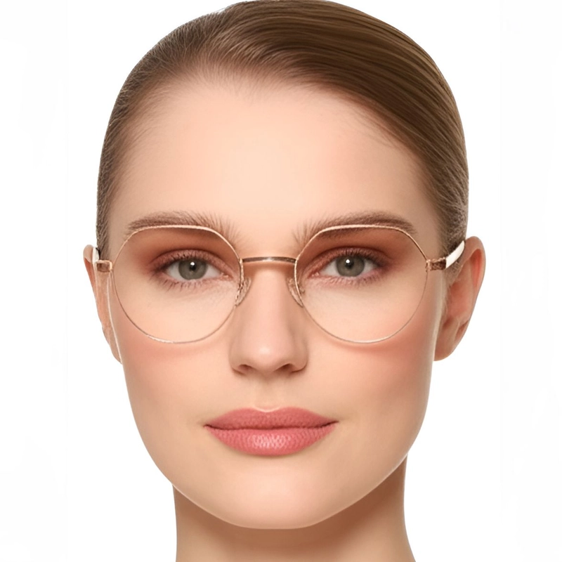 Round Orange Metal Glasses #BS0420-0307