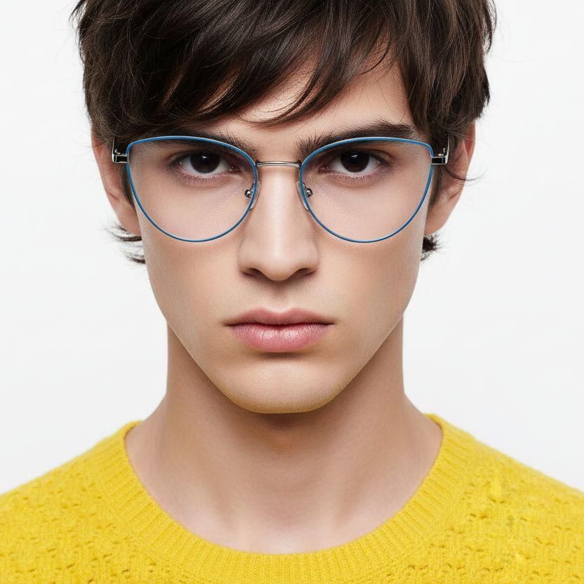 Butterfly Blue Metal Glasses #BS0420-0311