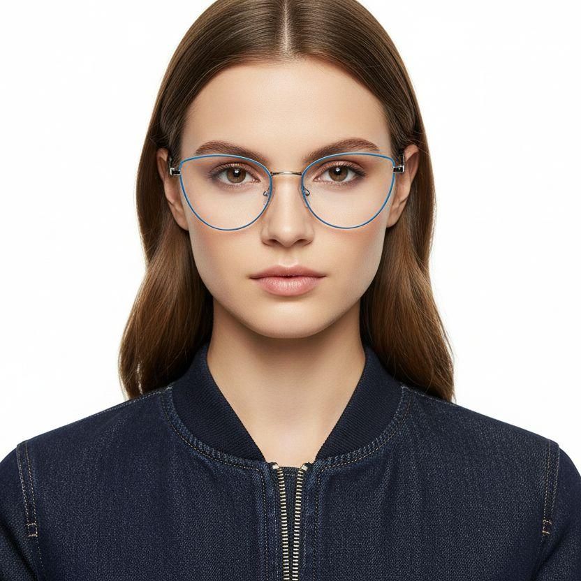 Butterfly Blue Metal Glasses #BS0420-0311