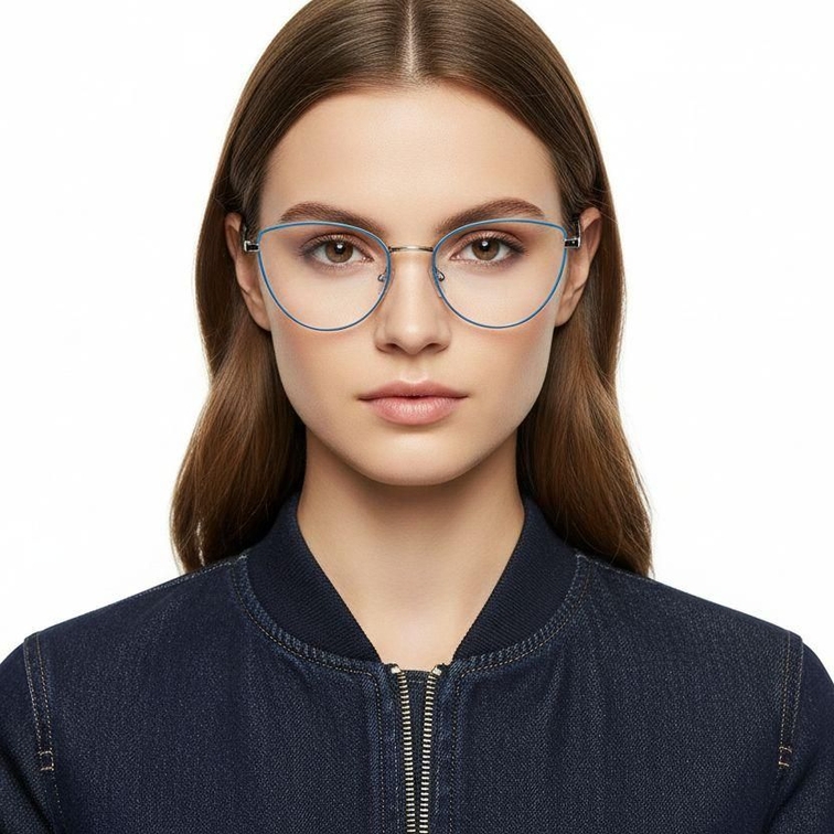 Gafas de metal azul mariposa #BS0420-0311