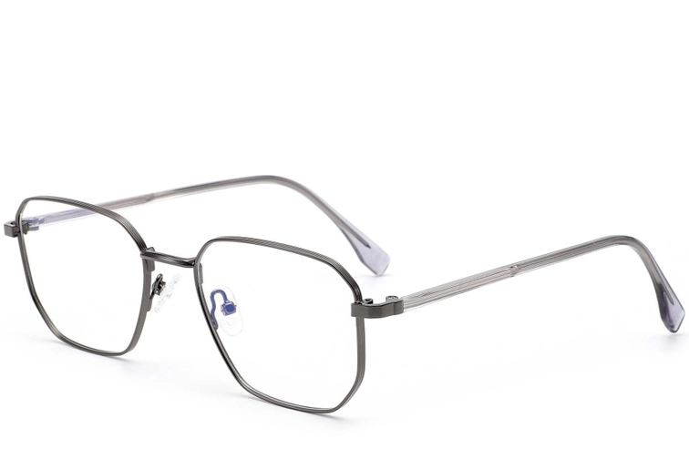 Geometrische Silbermetallbrille #BS0420-0313