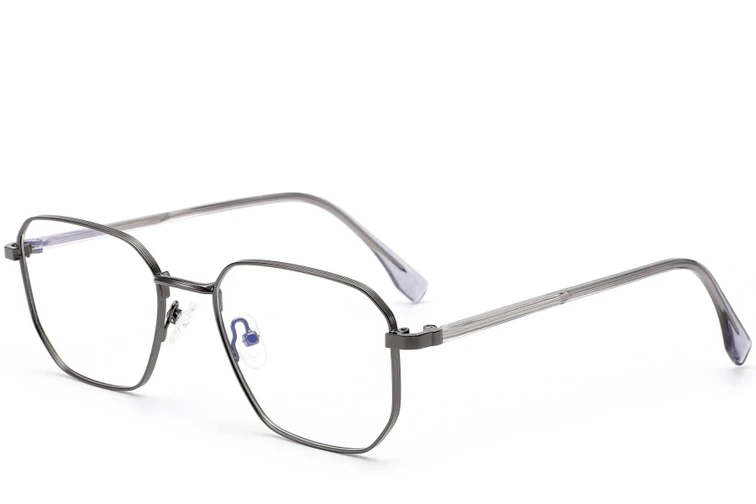 Geometrische zilveren metalen bril #BS0420-0313