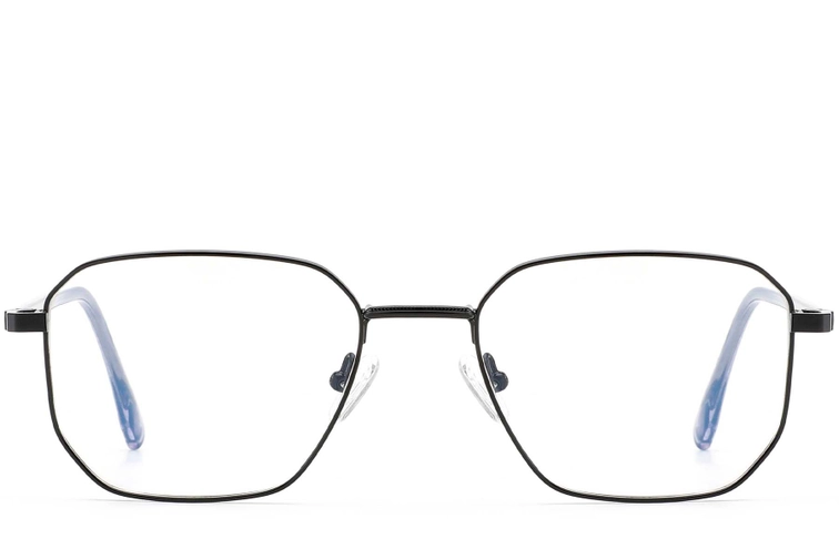 Lunettes géométriques en métal noir #BS0420-0314