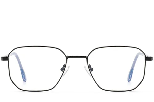 Lunettes géométriques en métal noir #BS0420-0314