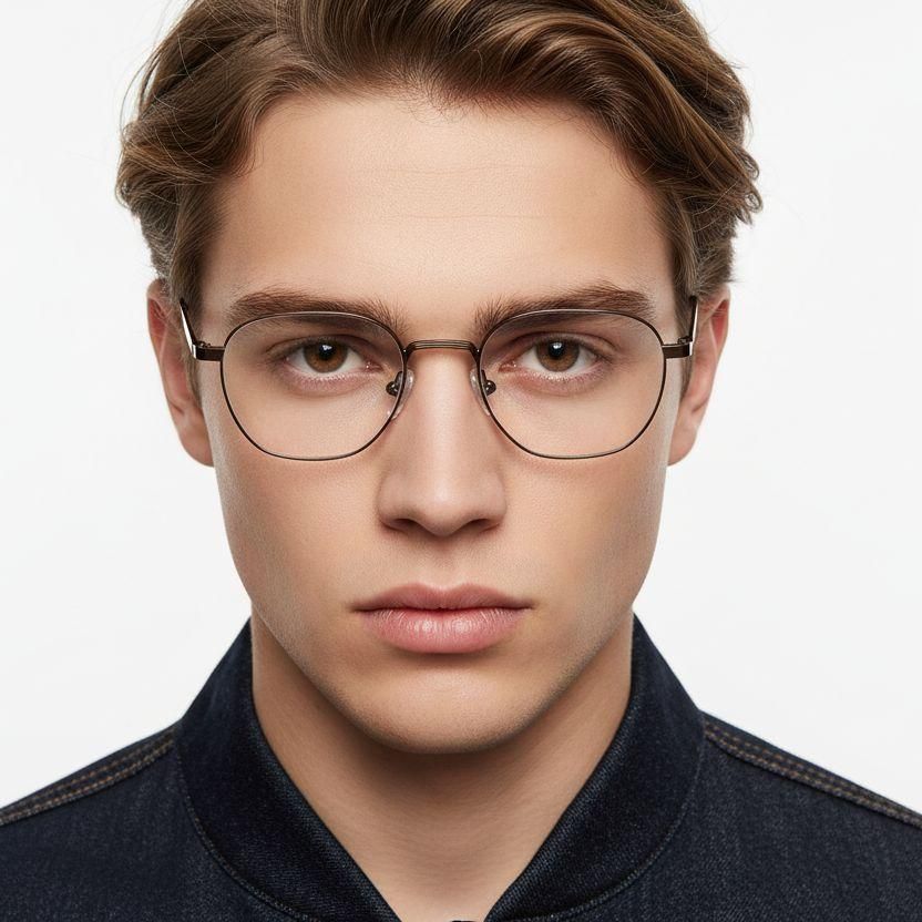 Rectangular Copper Metal Glasses #BS0420-0317