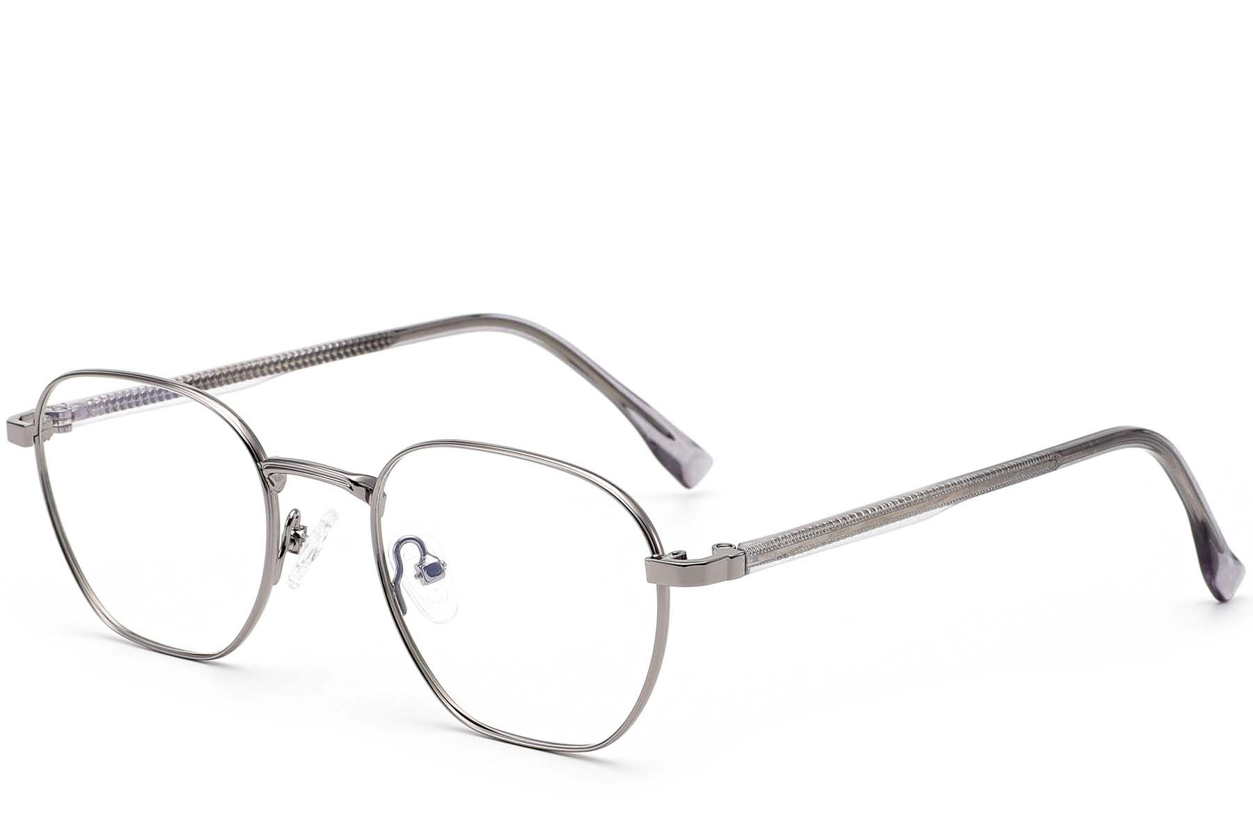 Rectangular Silver Metal Glasses #BS0420-0318