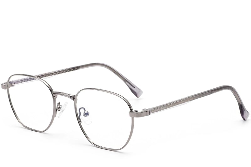 Rectangular Silver Metal Glasses #BS0420-0318