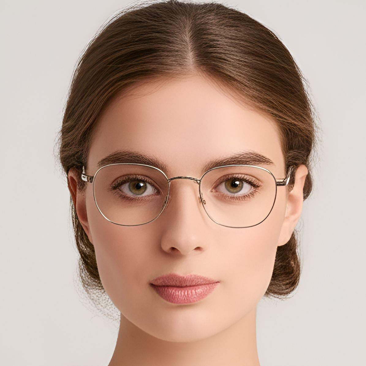 Rectangular Silver Metal Glasses #BS0420-0318