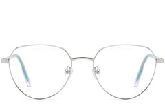 Oval Silver Metal Glasses #BS0420-0320