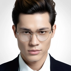 Oval Silver Metal Glasses #BS0420-0320