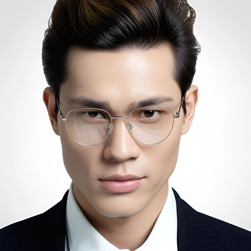 Oval Silver Metal Glasses #BS0420-0320