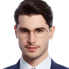 Oval Red Metal Glasses #BS0420-0321