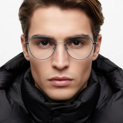 Oval Blue Metal Glasses #BS0420-0322