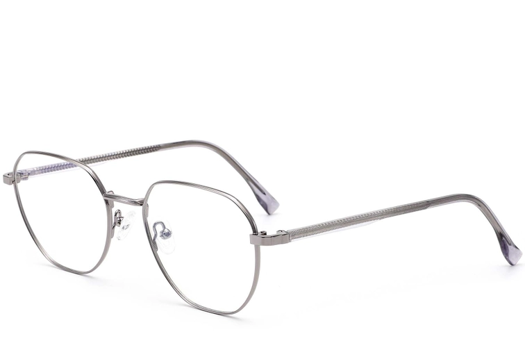Geometrische Silbermetallbrille #BS0420-0324