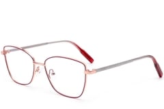 Rectangular Red Metal Glasses #BS0420-0329